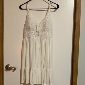 Almost Famous Ivory Crochet Dress